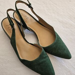 Naturalizer Green Suede Slingback Pumps